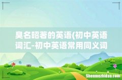 初中英语词汇-初中英语常用同义词辨析(45 臭名昭著的英语)