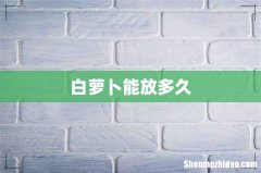 白萝卜能放多久