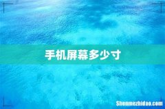 手机屏幕多少寸