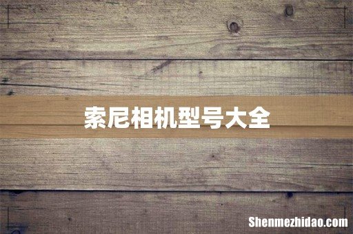 索尼相机型号大全