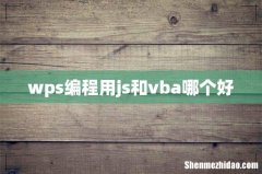 wps编程用js和vba哪个好