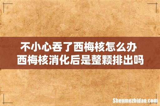 不小心吞了西梅核怎么办 西梅核消化后是整颗排出吗