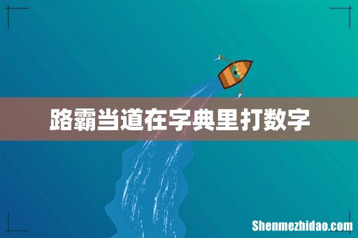 路霸当道在字典里打数字