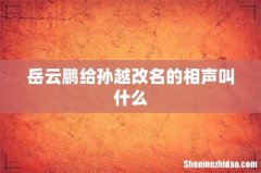 岳云鹏给孙越改名的相声叫什么