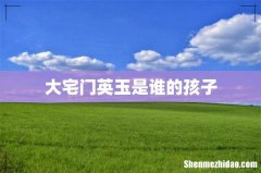 大宅门英玉是谁的孩子