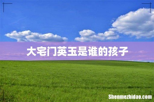 大宅门英玉是谁的孩子