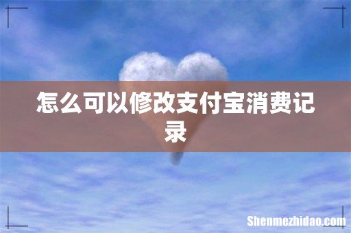 怎么可以修改支付宝消费记录