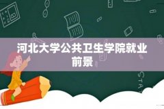 河北大学公共卫生学院就业前景