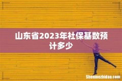 山东省2023年社保基数预计多少