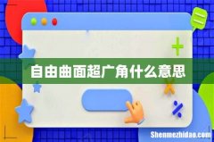 自由曲面超广角什么意思