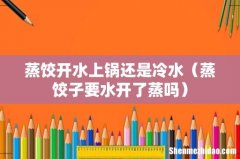 蒸饺子要水开了蒸吗 蒸饺开水上锅还是冷水