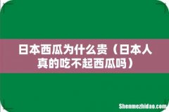 日本人真的吃不起西瓜吗 日本西瓜为什么贵