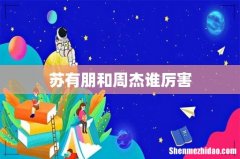 苏有朋和周杰谁厉害