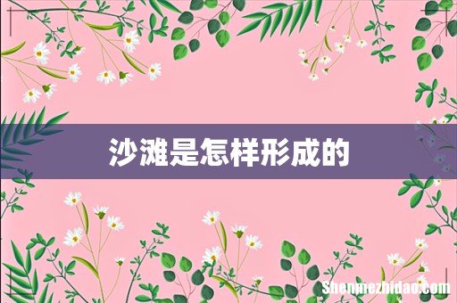 沙滩是怎样形成的