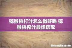 猕猴桃打汁怎么做好喝 猕猴桃榨汁最佳搭配