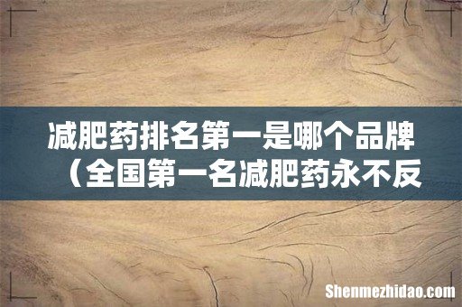 全国第一名减肥药永不反弹 减肥药排名第一是哪个品牌
