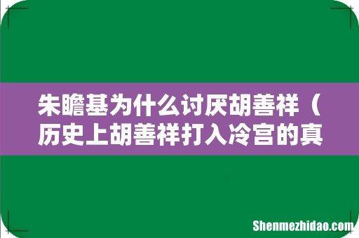 历史上胡善祥打入冷宫的真实原因 朱瞻基为什么讨厌胡善祥
