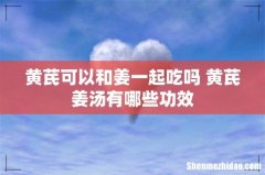 黄芪可以和姜一起吃吗 黄芪姜汤有哪些功效