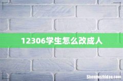 12306学生怎么改成人