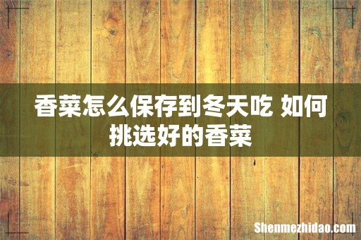 香菜怎么保存到冬天吃 如何挑选好的香菜