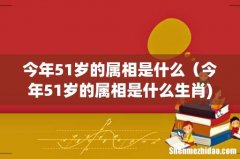 今年51岁的属相是什么（今年51岁的属相是什么生肖)