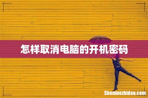 怎样取消电脑的开机密码