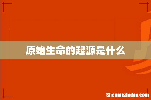 原始生命的起源是什么
