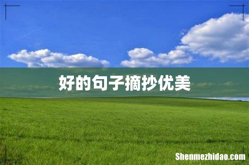 好的句子摘抄优美