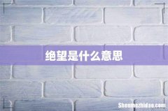 绝望是什么意思