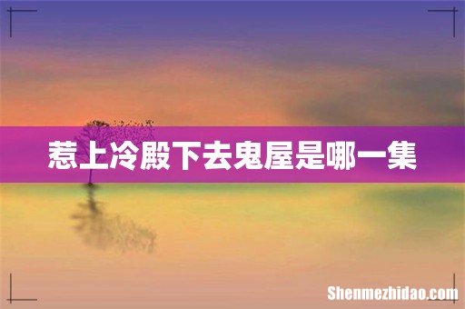 惹上冷殿下去鬼屋是哪一集
