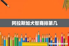 阿拉斯加犬智商排第几