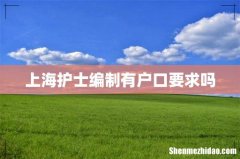 上海护士编制有户口要求吗