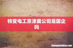 特变电工京津冀公司是国企吗