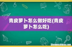 青皮萝卜怎么吃 青皮萝卜怎么做好吃