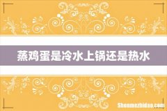 蒸鸡蛋是冷水上锅还是热水