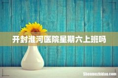 开封淮河医院星期六上班吗