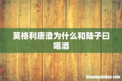 莫格利唐澄为什么和陆子曰喝酒