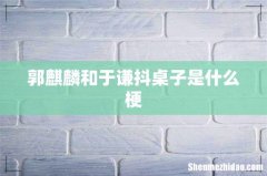 郭麒麟和于谦抖桌子是什么梗