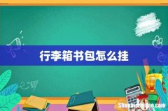 行李箱书包怎么挂