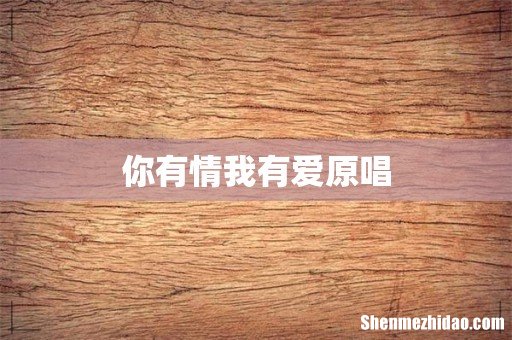 你有情我有爱原唱