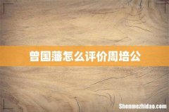 曾国藩怎么评价周培公