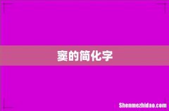 窦的简化字