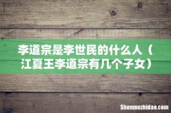 江夏王李道宗有几个子女 李道宗是李世民的什么人