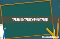 钓草鱼钓底还是钓浮