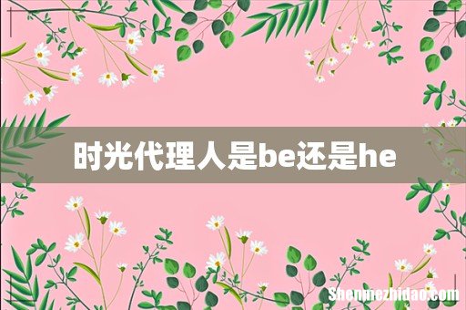 时光代理人是be还是he