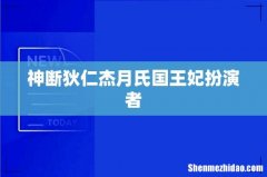 神断狄仁杰月氏国王妃扮演者