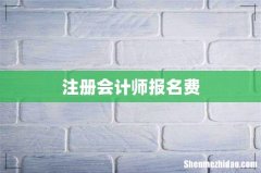 注册会计师报名费