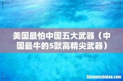 中国最牛的5款高精尖武器 美国最怕中国五大武器
