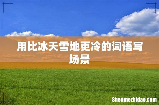 用比冰天雪地更冷的词语写场景