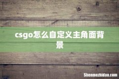 csgo怎么自定义主角面背景